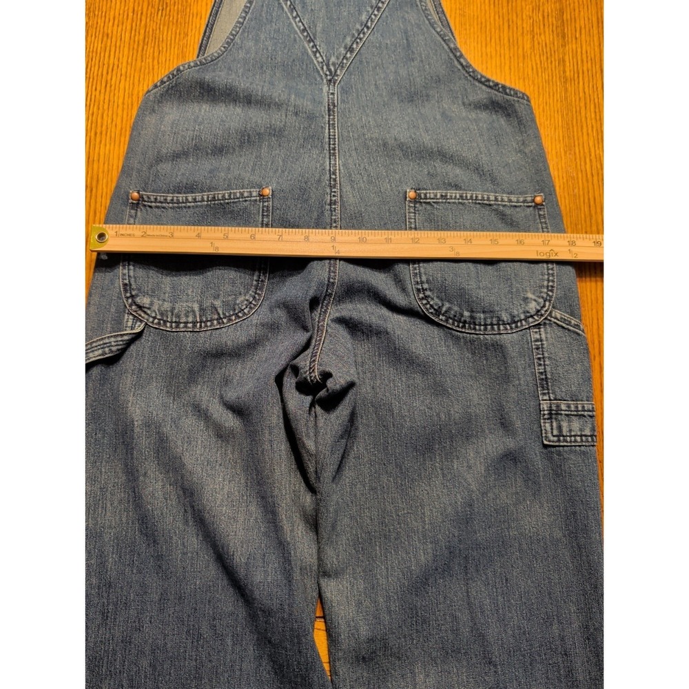 Vintage Old Navy 90s Y2K Blue Denim Overalls Bibs Size Small Jean Carpenter Bib - Picture 16 of 16